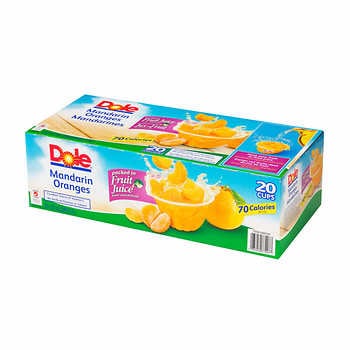 Dole Mandarin Oranges Cups 20 x 107ml