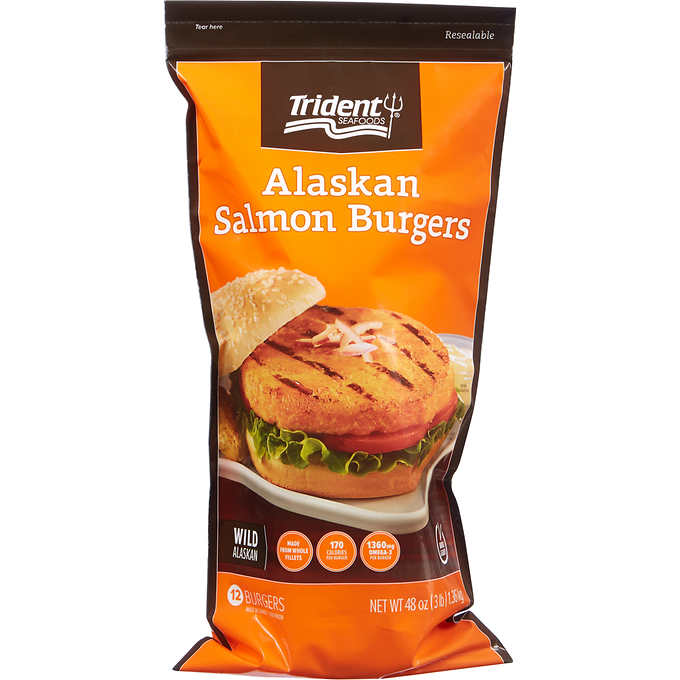 Trident Seafoods Alaskan Salmon Burgers 12ct