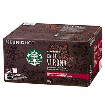 Starbucks  Caffe Verona  Dark Roast Ground Coffee K-Cups 54ct