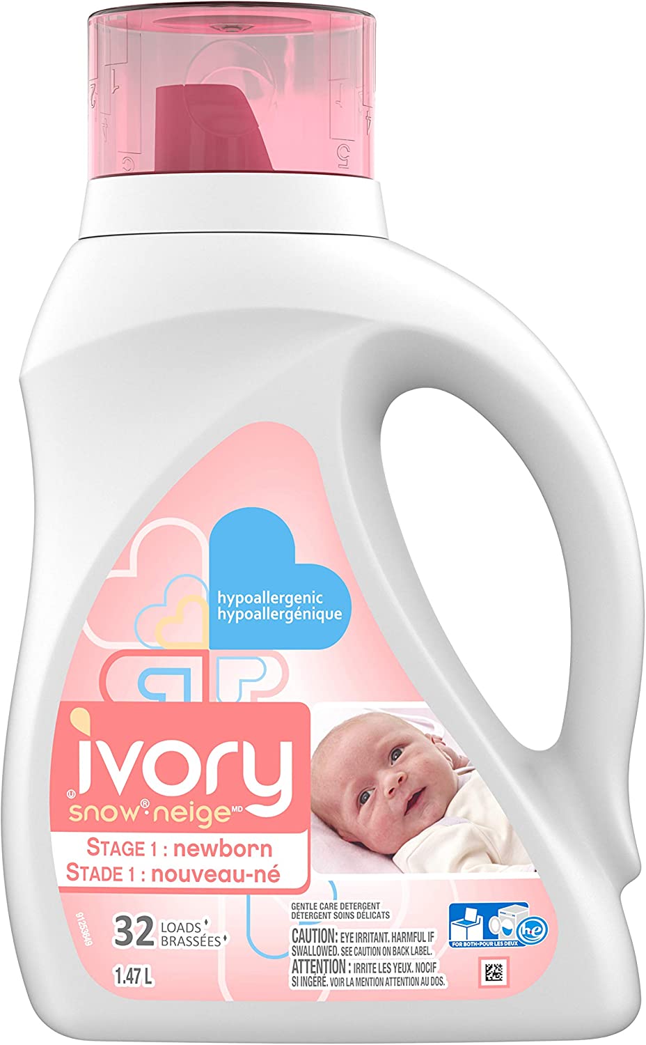 Ivory Snow Stage 1: Newborn Baby Liquid Laundry Detergent 1.47L