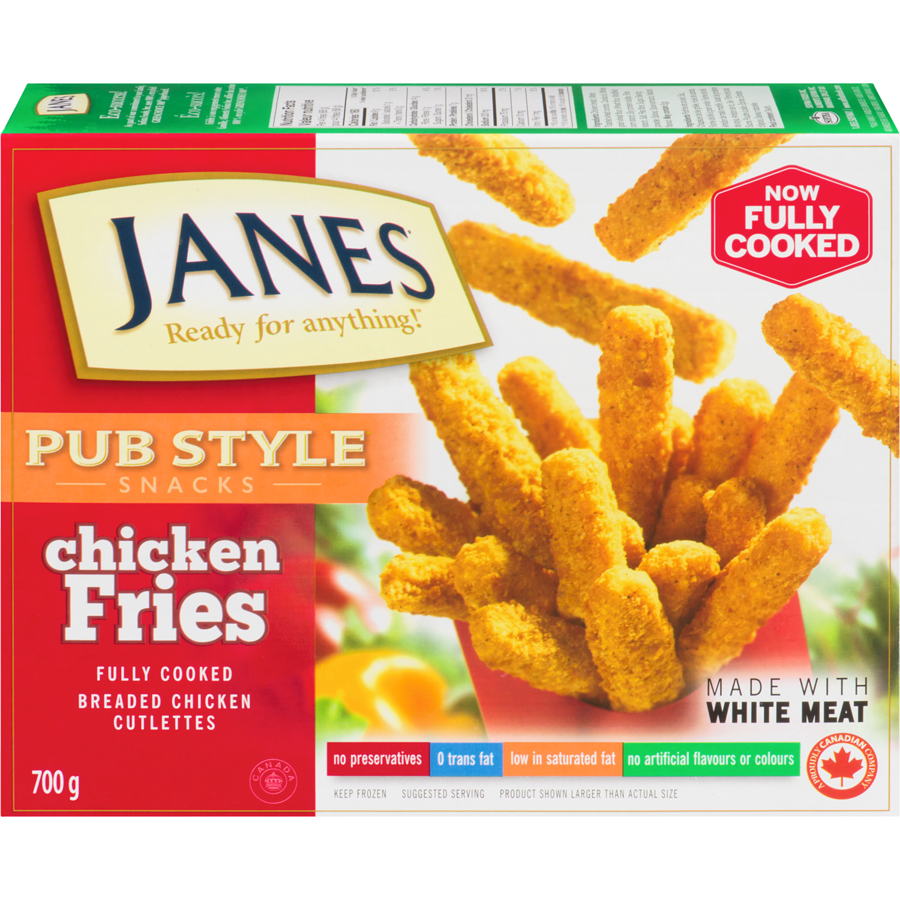 Janes Pub Style Fully Cooked Chicken Fries 700g