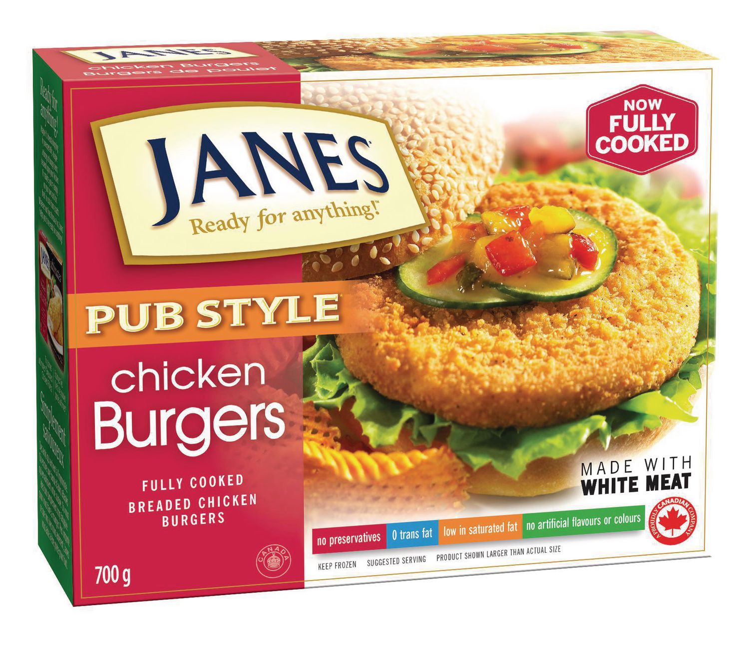 Janes Pub Style Chicken Burgers 700g