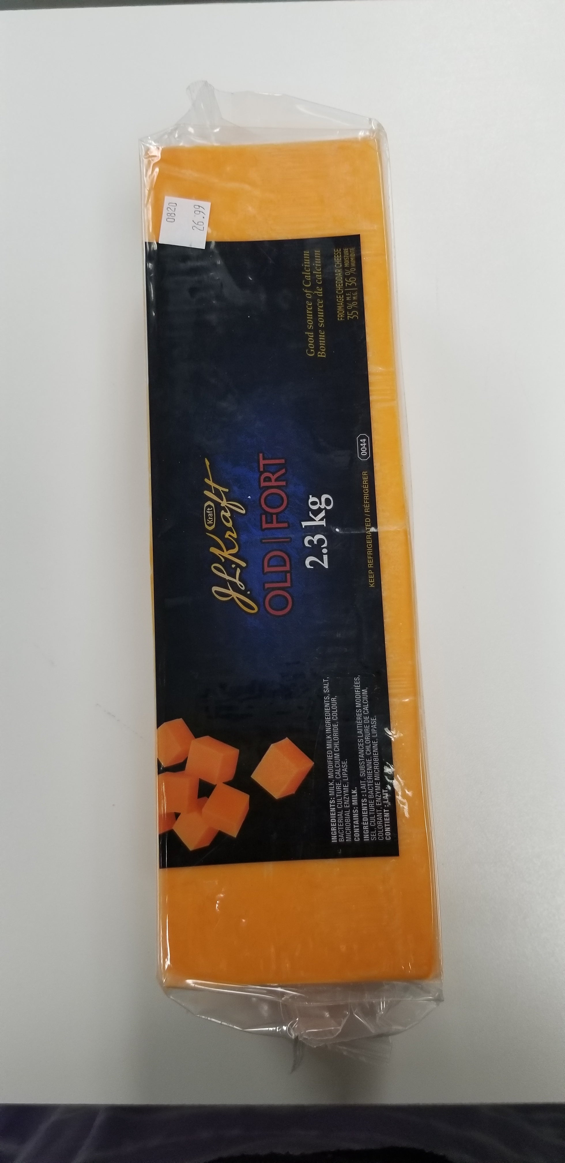 J.L. Kraft Old Cheddar Cheese 2.3 kg