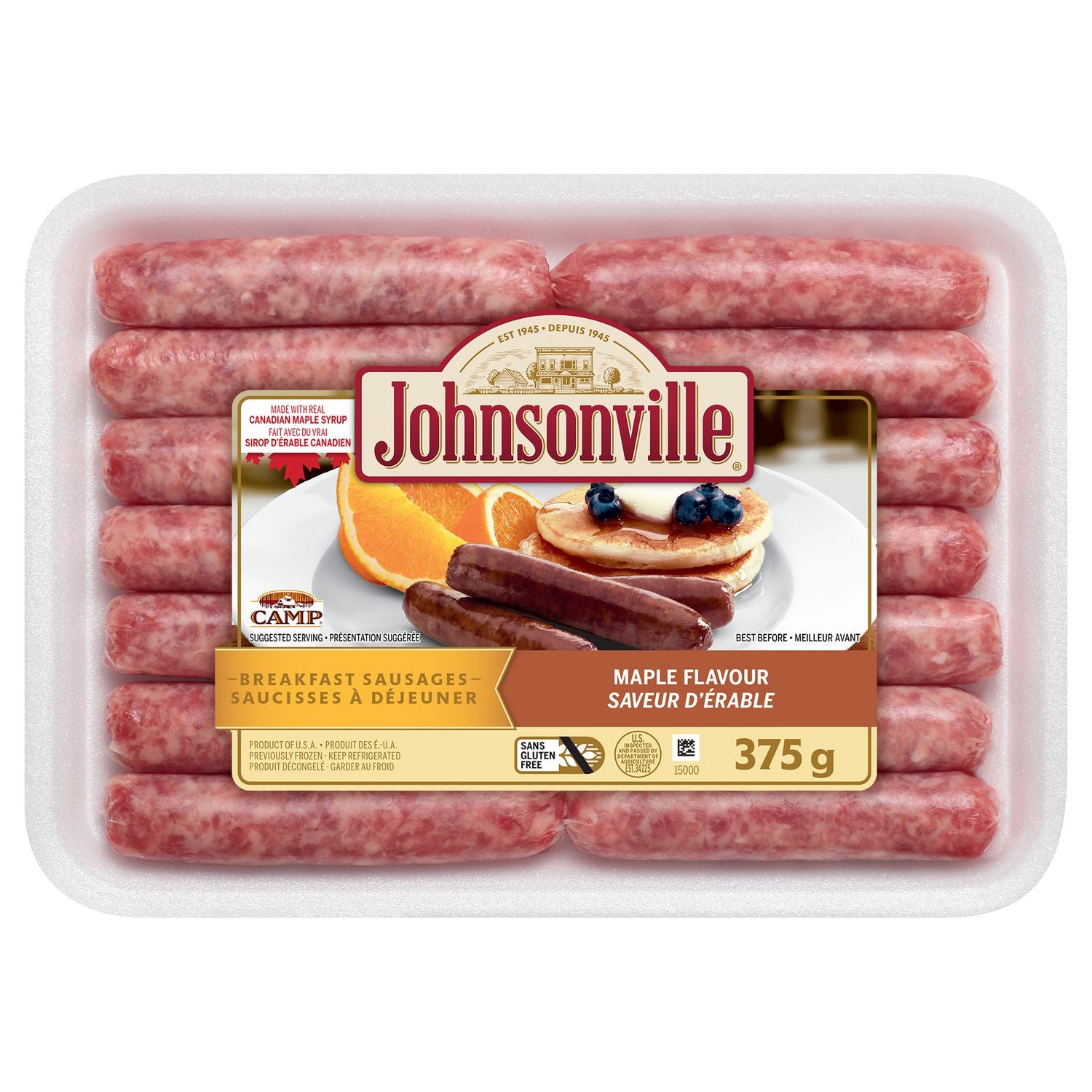 Johnsonville Maple Flavor Sausage Links  375g