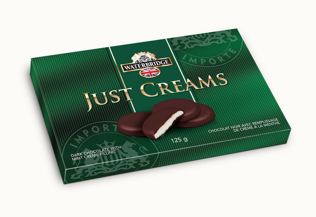 Waterbridge Just Creams Mint Fondant Filling Dark Chocolates 125g