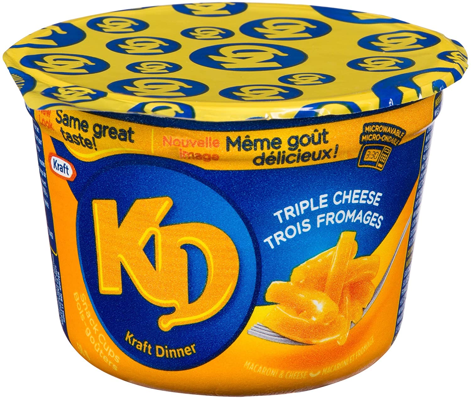 Kraft Dinner Snack Cups Triple Cheese Macaroni and Cheese 58g