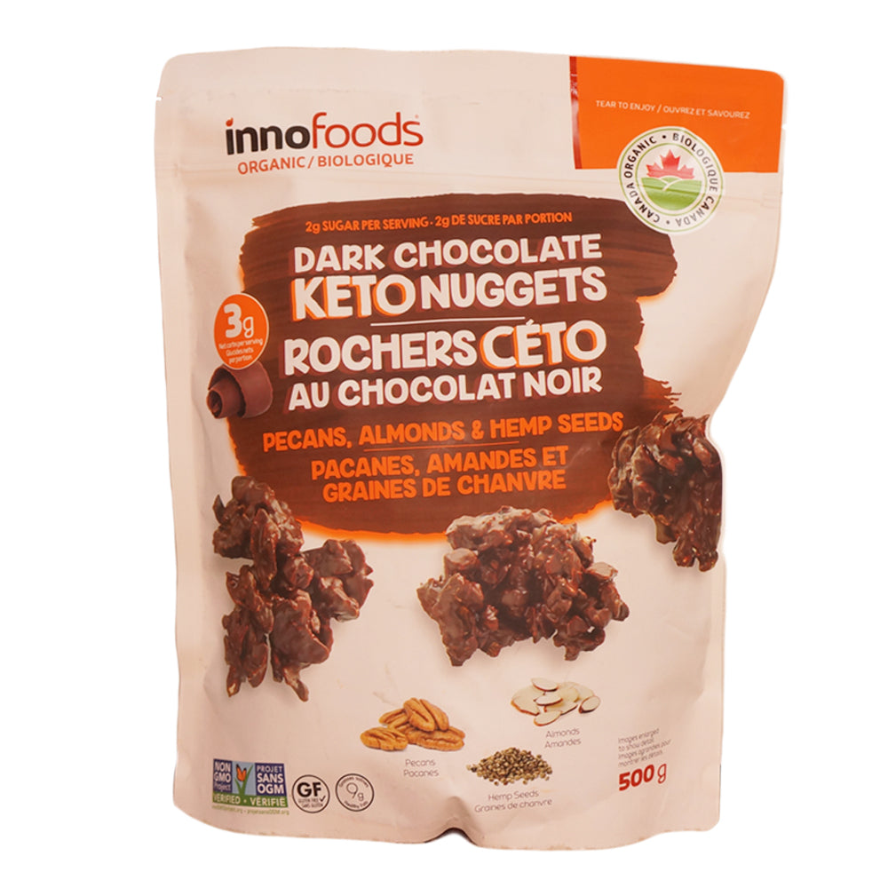 Innofoods Organic Dark Chocolate Keto Nuggets 500g