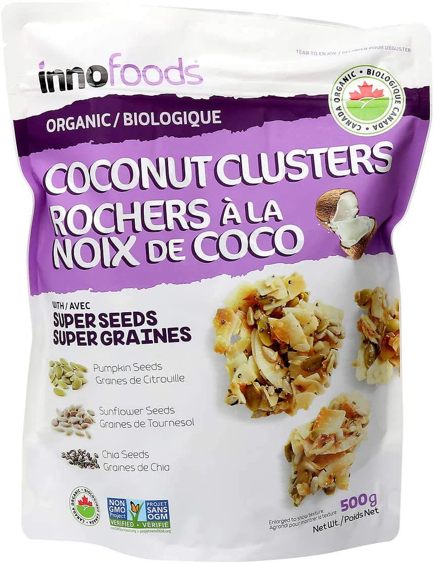 Inno Foods Organic Keto Coconut Clusters Snacks  500g