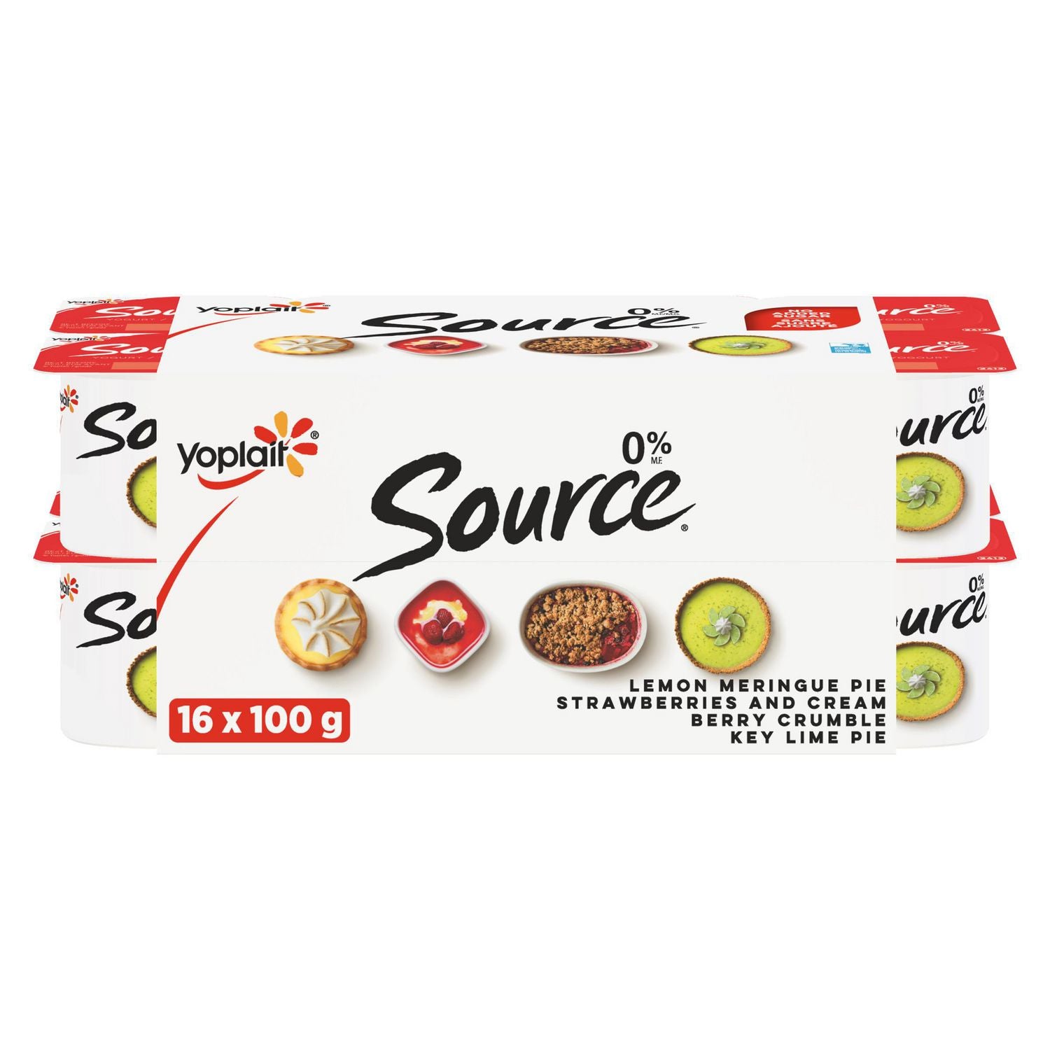 Yoplait Source Dessert Yogurts 16 x 100g