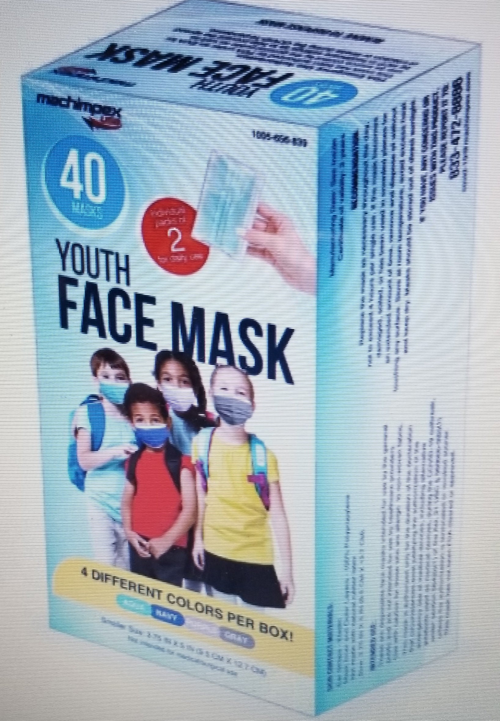 Machimpex Youth Face Masks 40pk