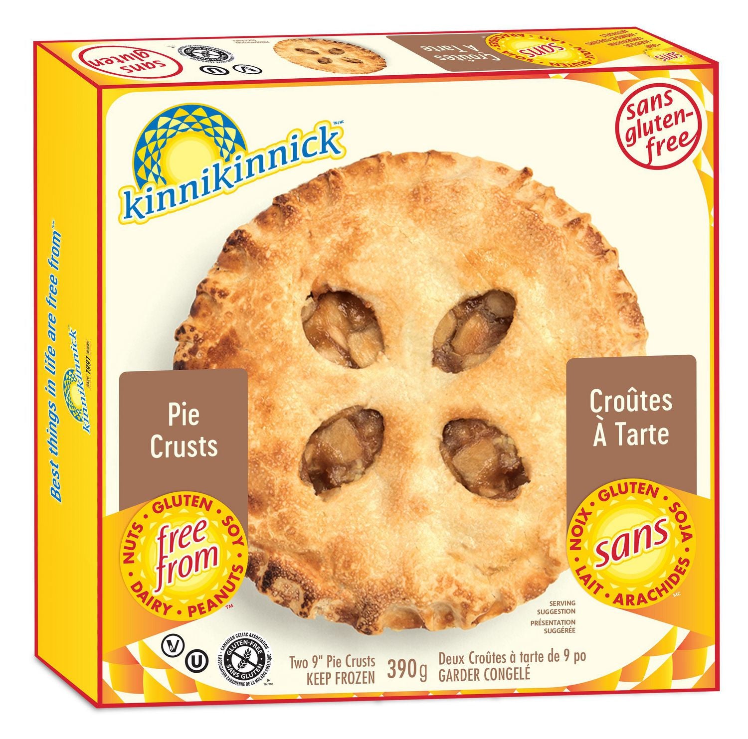 Kinnikinnick Gluten Free Pie Crusts 390 g