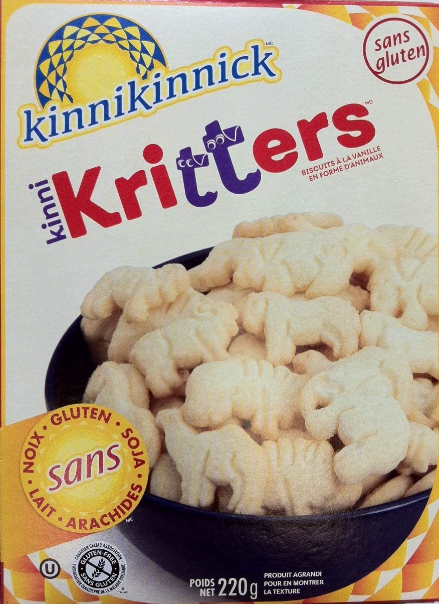 Kinnikinnick KinniKritters Gluten Free Vanilla Animal Cookies 220g