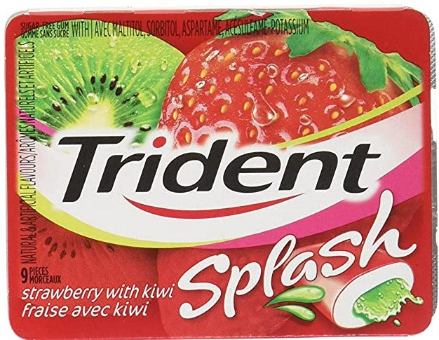 Trident Splash Strawberry Kiwi Gum 9ct