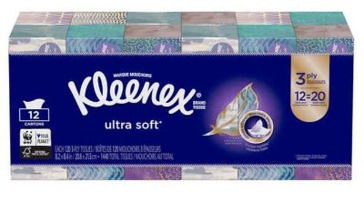 Kleenex Ultra Soft Facial Tissue 12pk