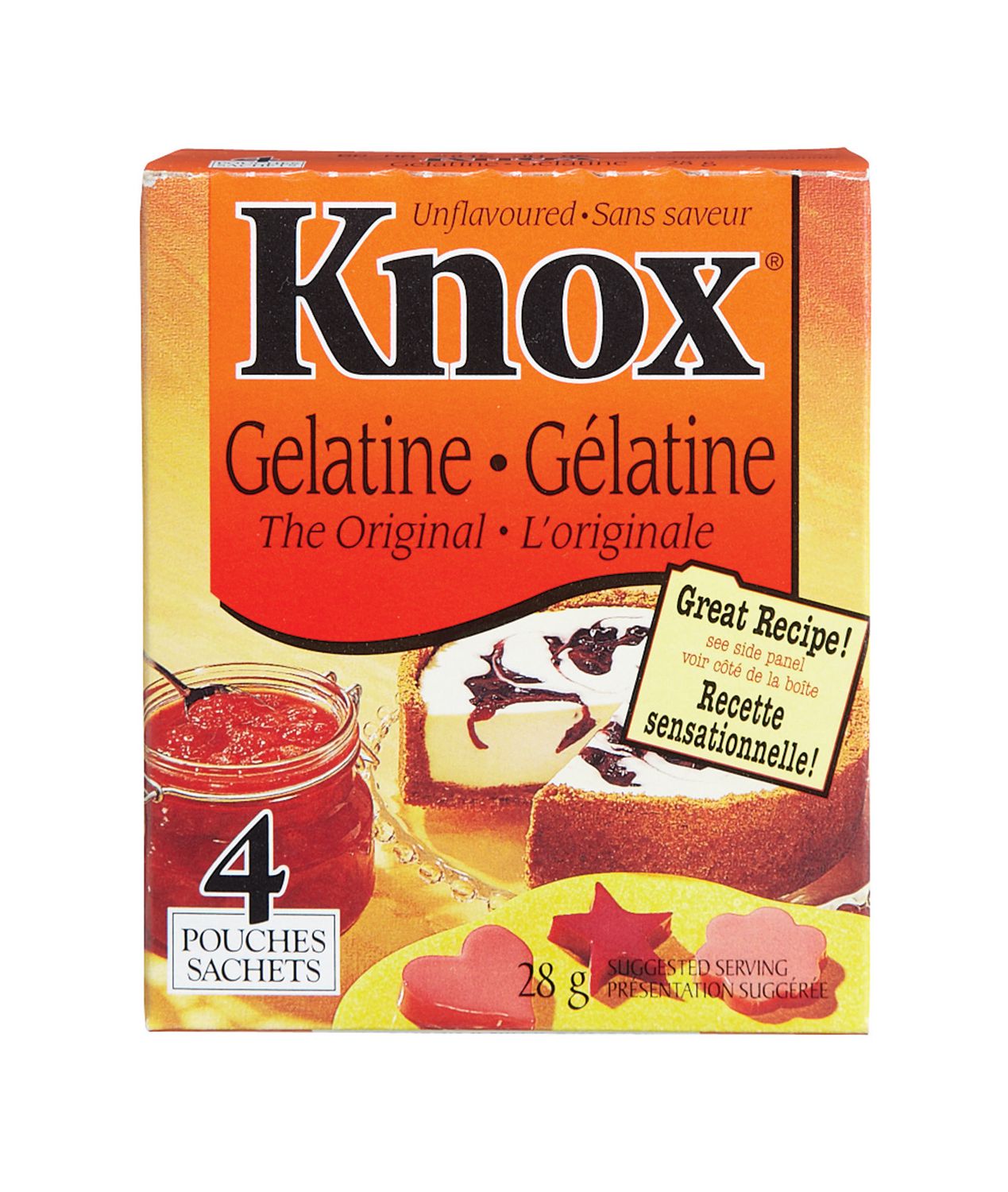 Knox Original Unflavored  Gelatine  4 x 28g