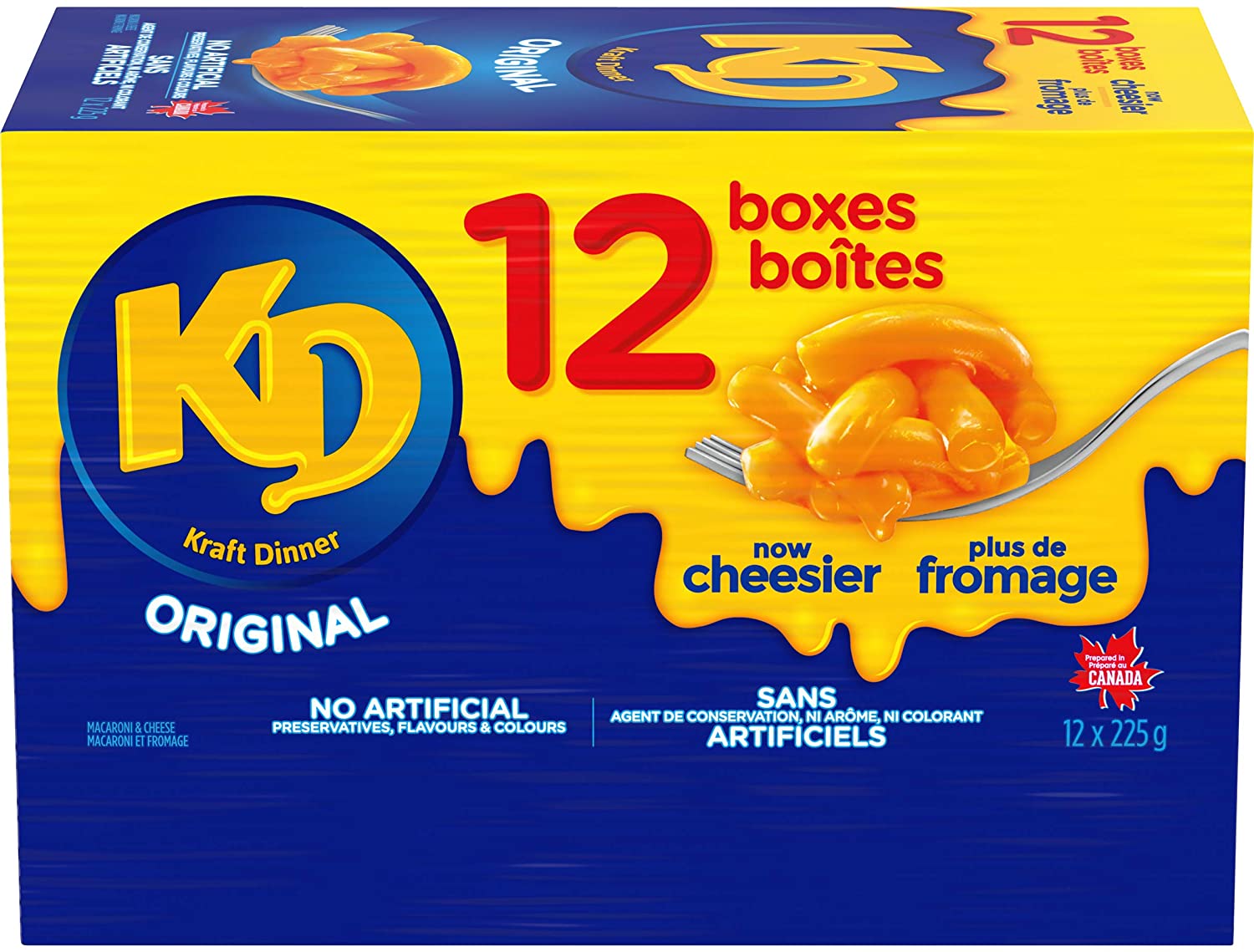 Kraft Dinner Original Macaroni and Cheese  12 x 225g