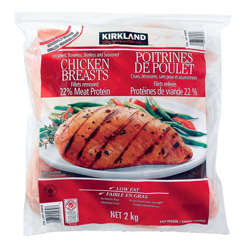 Kirkland Boneless Skinless & Seasoned Chicken Breasts 2kg