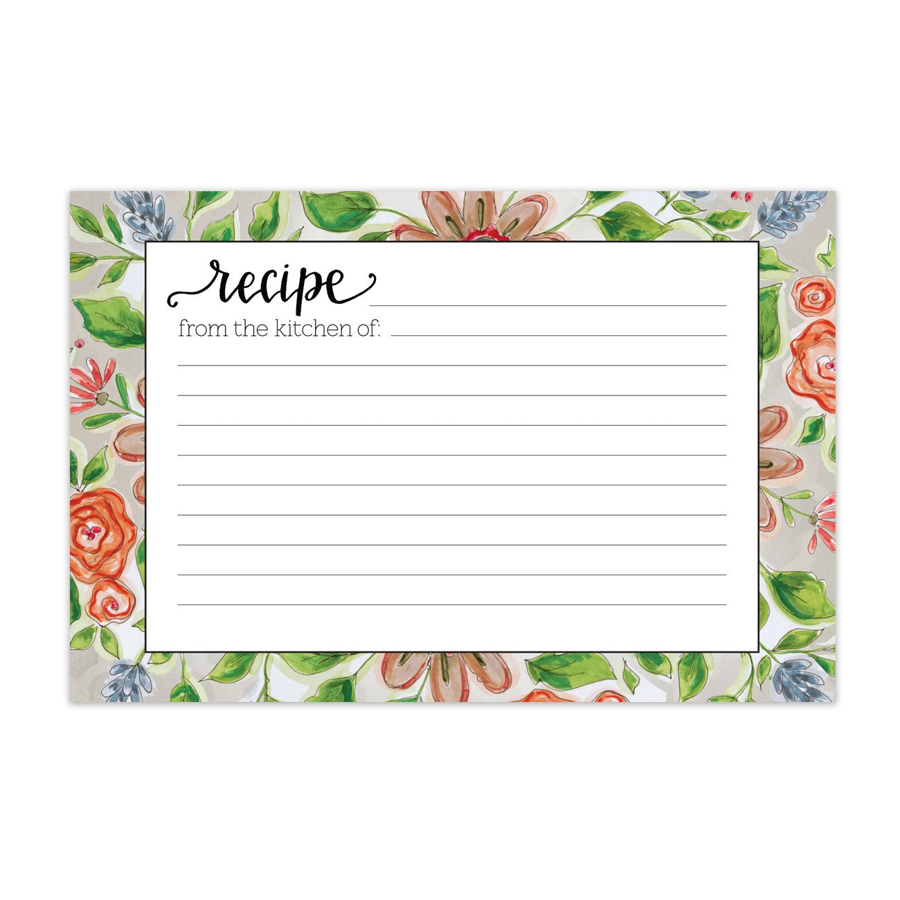 Lattice Floral 4 x 6 Recipe Cards 36ct