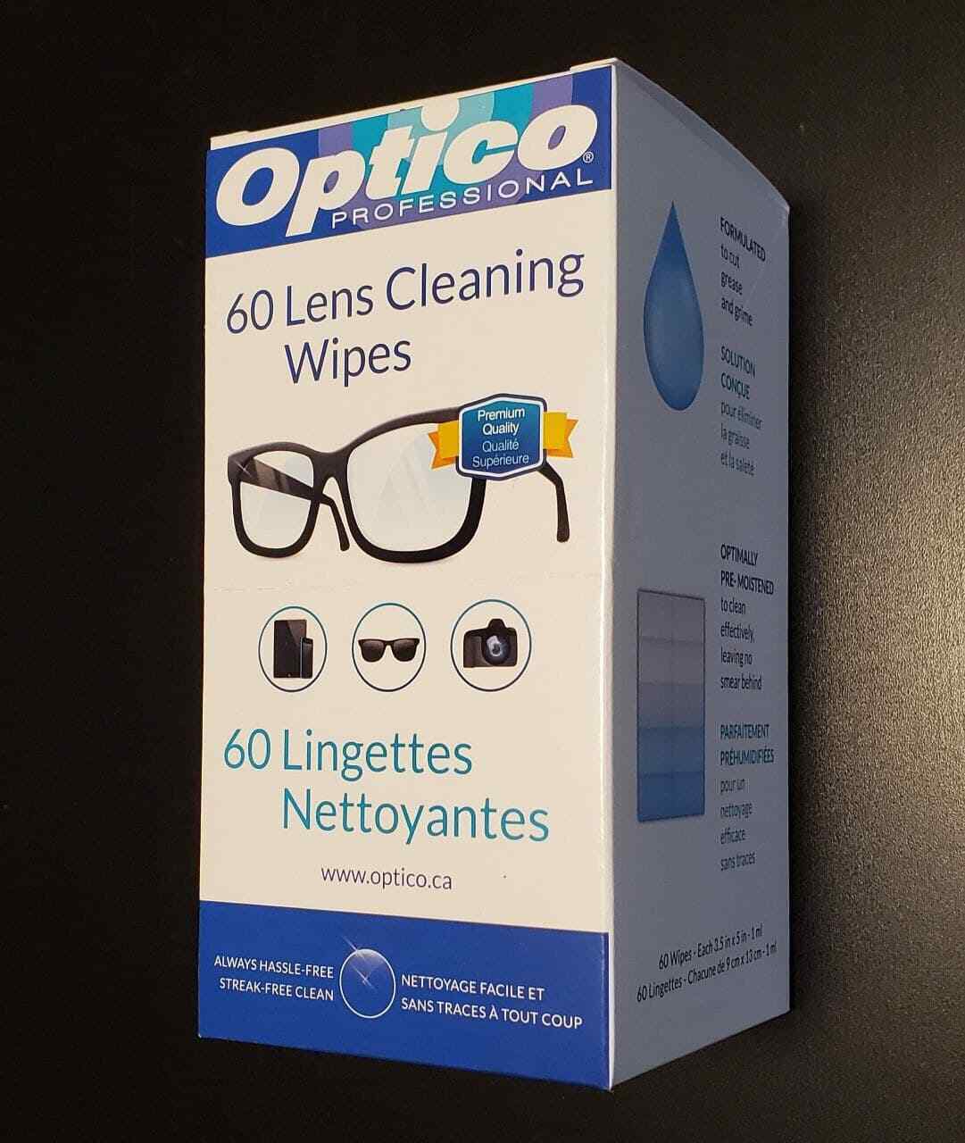 Optico Professional Lens Cleaning Wipes 60ct