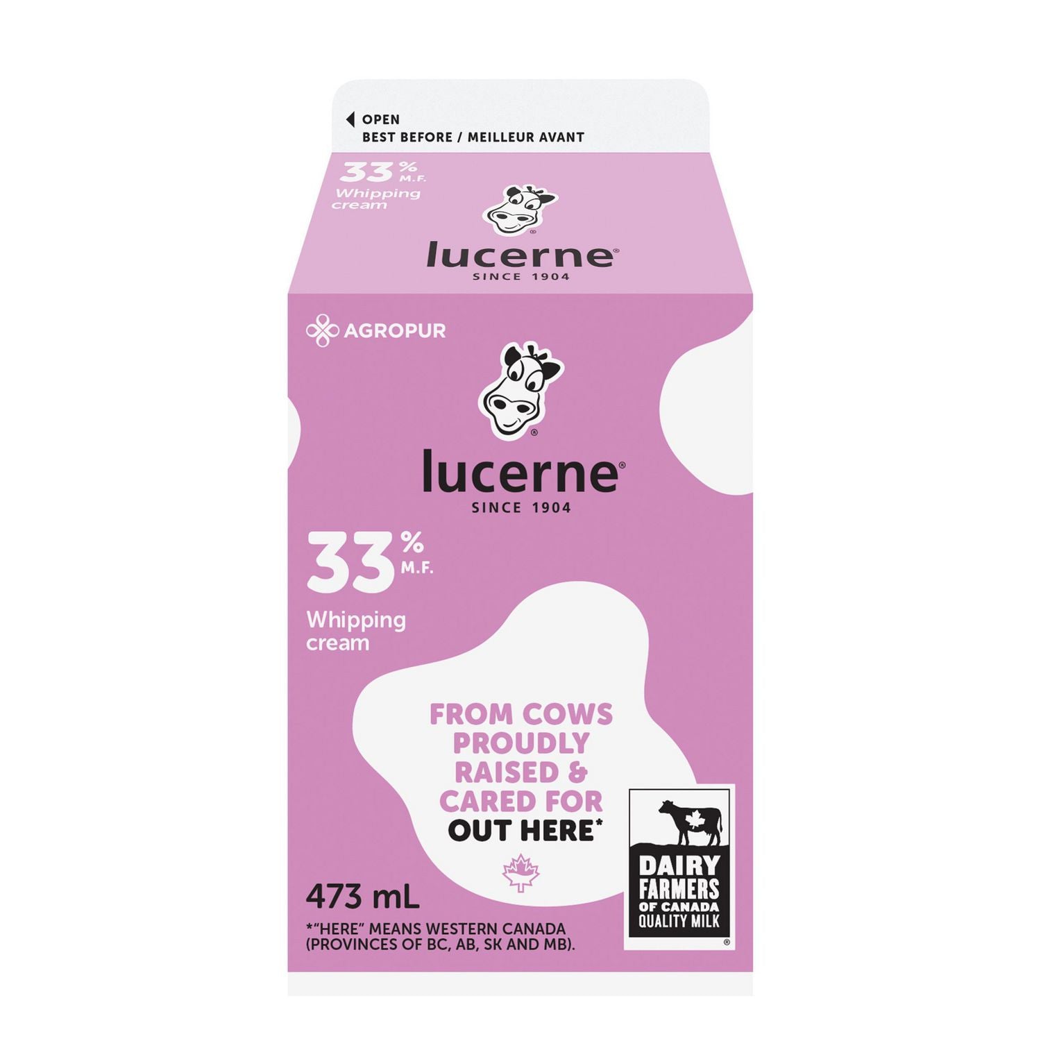 Lucerne 33% Whipping Cream 473ml