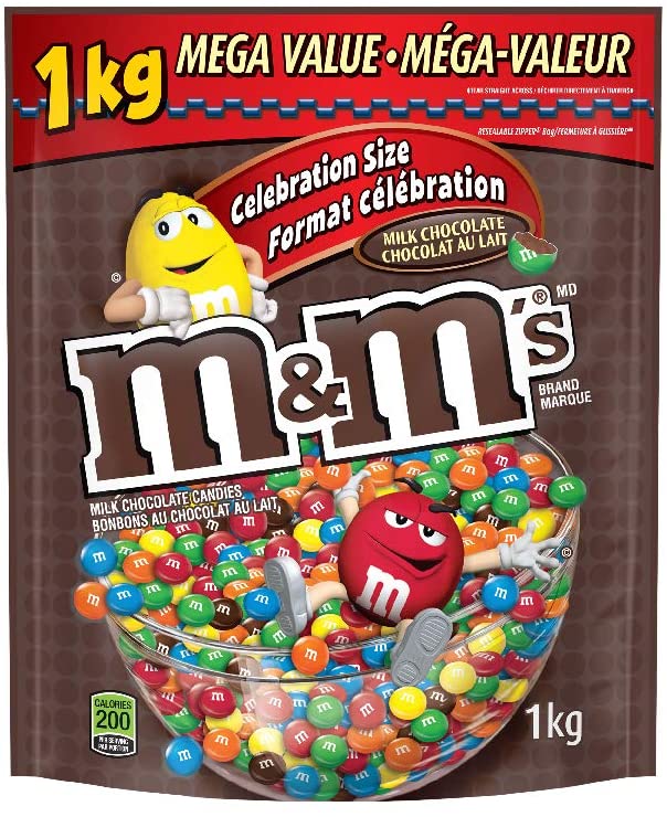 M&M`s  Celebration Size Milk Chocolate Candies  1 KG