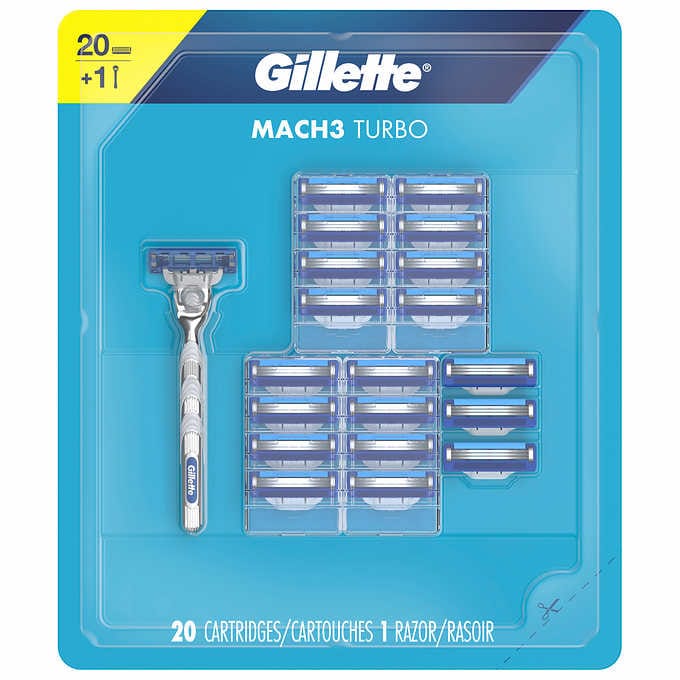 Gillette Mach 3 Turbo  Razor with 20 Cartridges