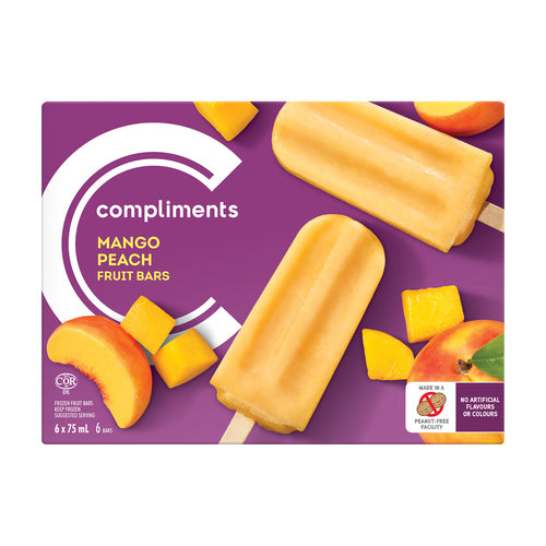 Compliments Mango Peach Fruit Bars 6 x75ml