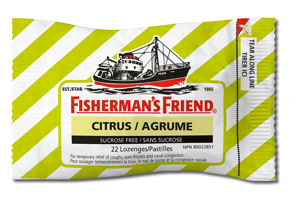 Fisherman's Friend Citrus Gluten Free Sugar Free Lozenges 22ct