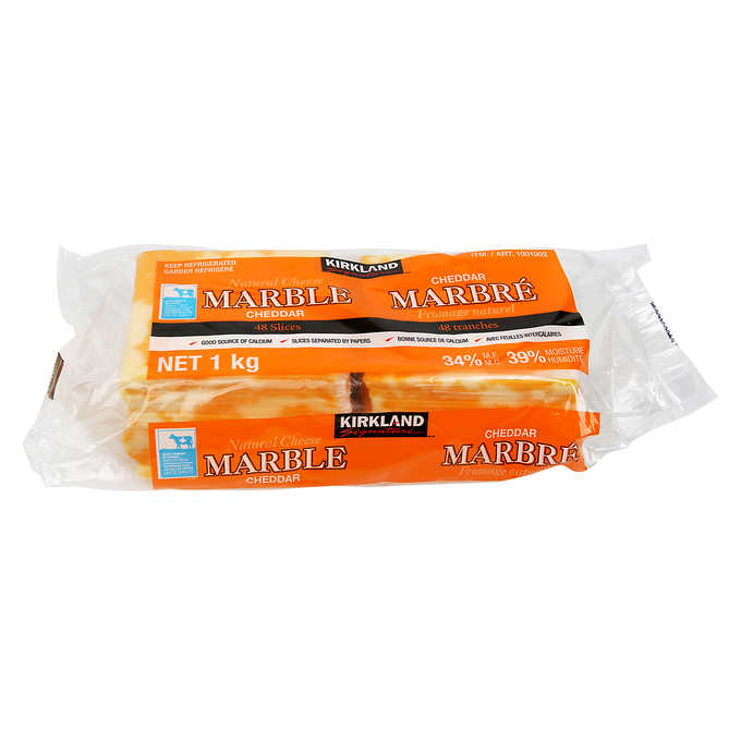 Kirkland Signature Marble Cheddar Slices 1 kg