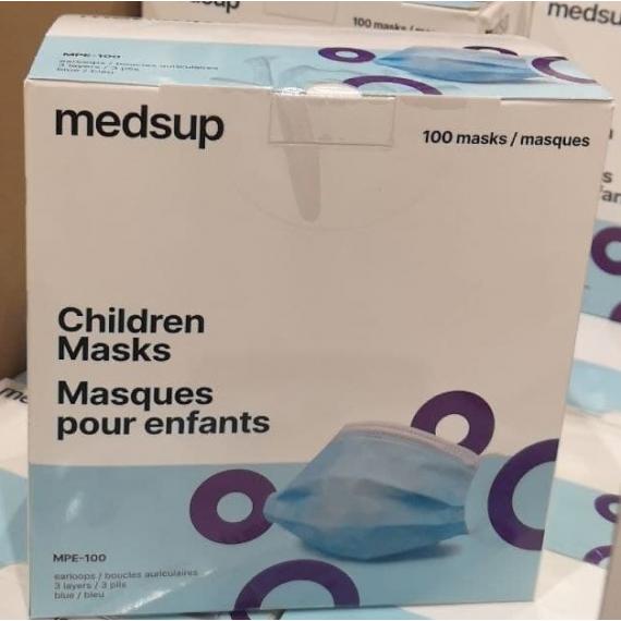 Medsup Children's Blue  Masks 100ct