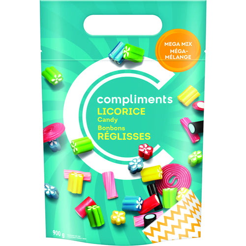 Compliments Mega Mix  Licorice Candy 900 g