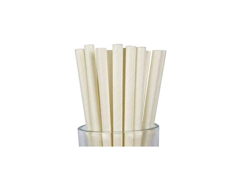 Touch White 8" Milkshake Straws 250 Ct