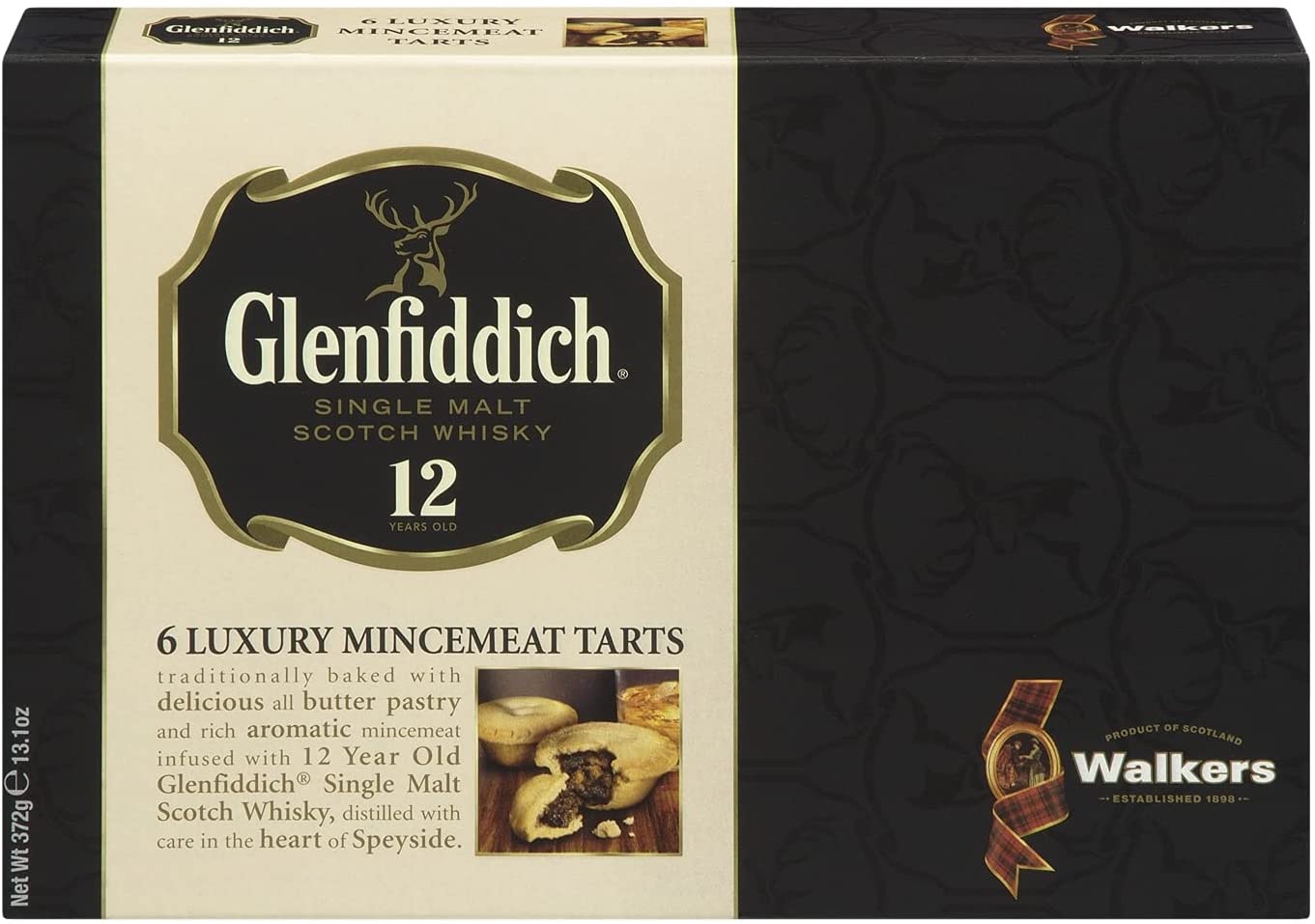 Walker's Glenfiddich Single Malt Scotch Whisky  Mince Pies 6ct