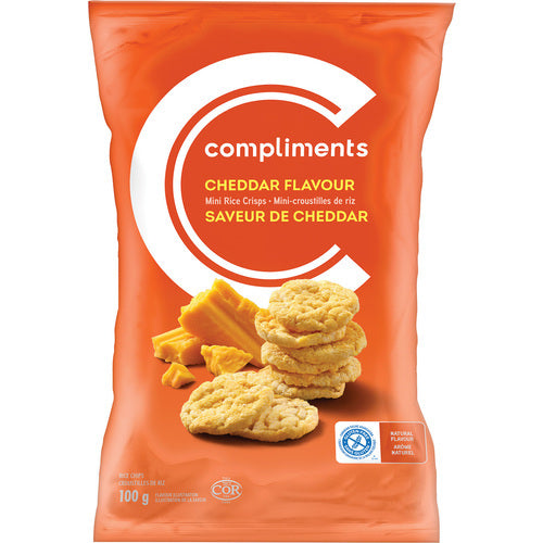 Compliments Mini Cheddar Cheese Rice Crisps 100g