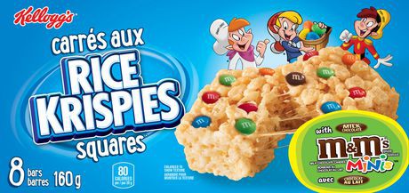 Kellogg`s M &  M`s Mini Rice Krispies Squares 8 x 160g