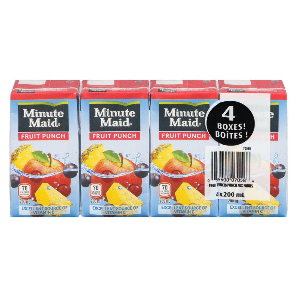 Minute Maid Fruit Punch Juice  4 x 200ml