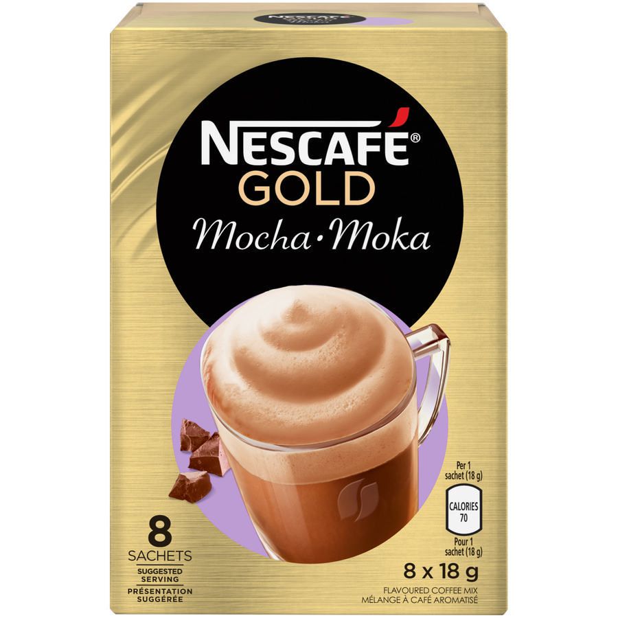 Nescafe Gold Mocha Flavored Instant Coffee Sachets 8 x 18g