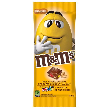 M & M`s Mini`s & Peanuts Milk Chocolate Bar 110g