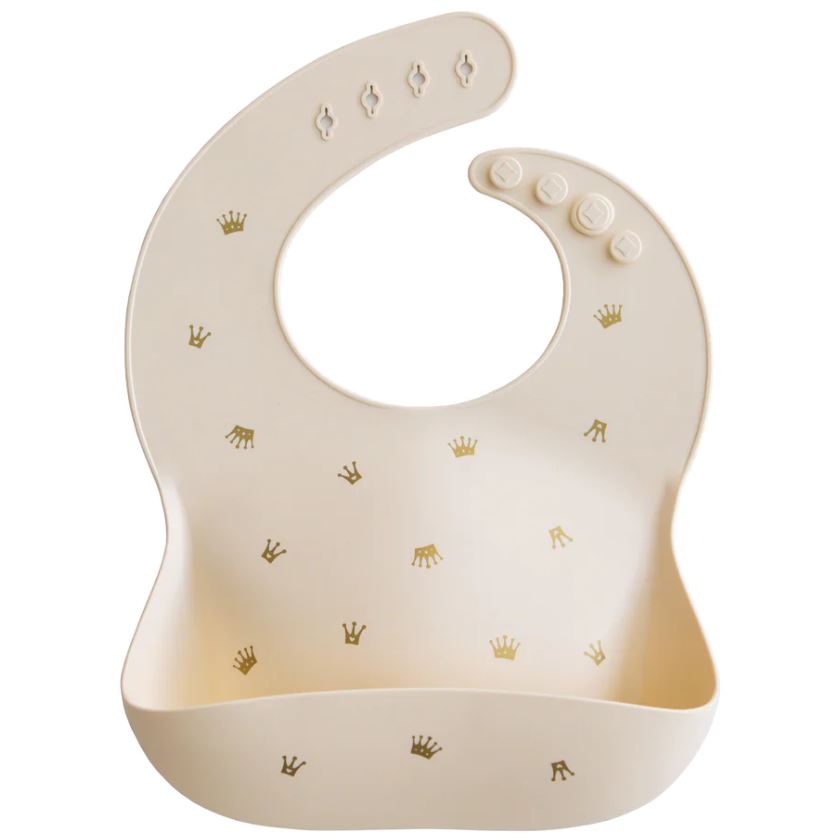 Mushie Crowns Silicone Bib