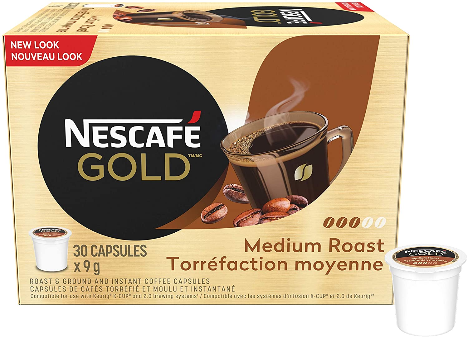 Nescafe Gold Medium Roast Coffee Capsules 30 x 9g