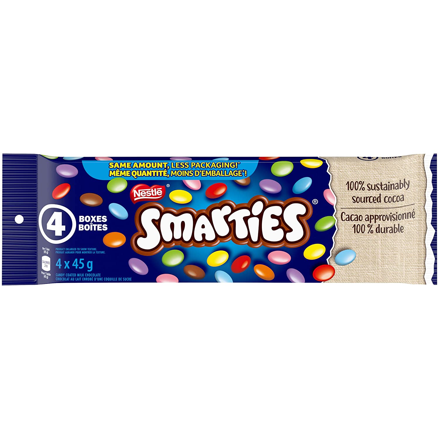 Nestle Smarties Candy Coated Milk Chocolate Candies 4 x 45g