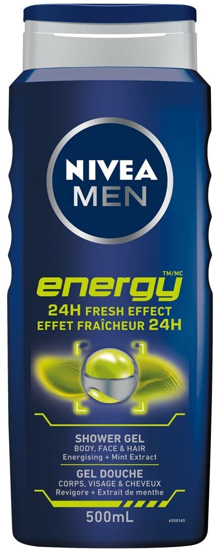 Nivea Men Energy Energising + Mint Extract Shower Gel 500ml