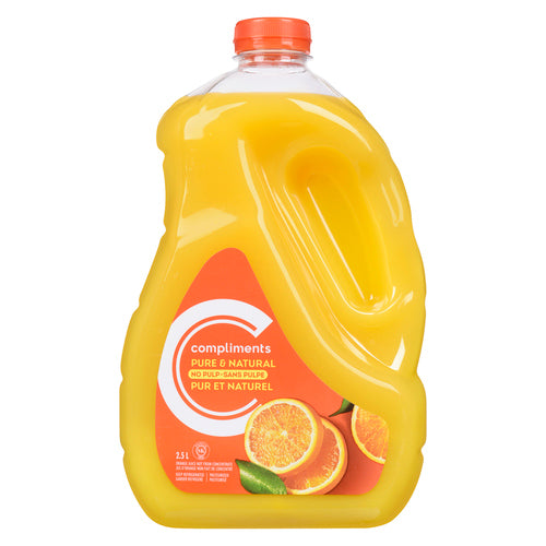 Compliments No Pulp Orange Juice 2.5L