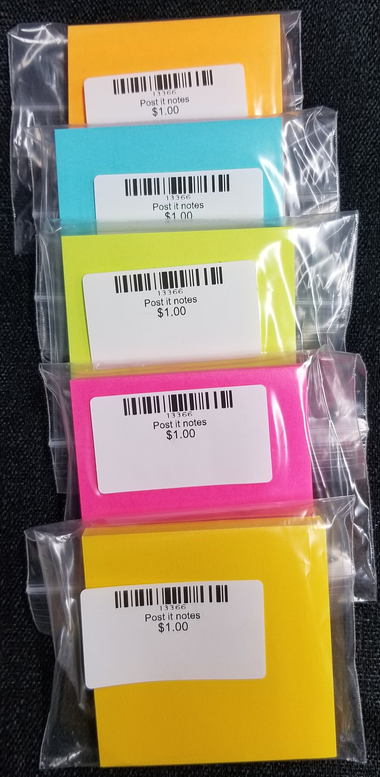 Assorted Colors Post It Notes