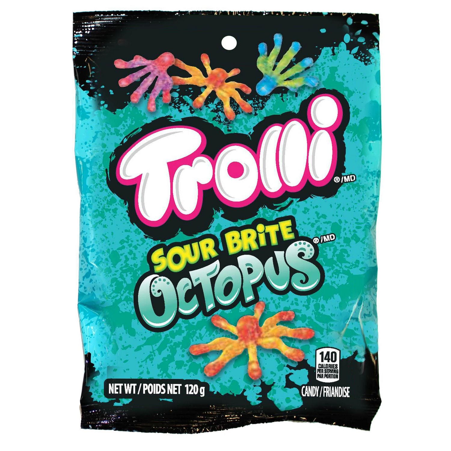 -Trolli Sour Brite Octopus Gummi Candy 120 g