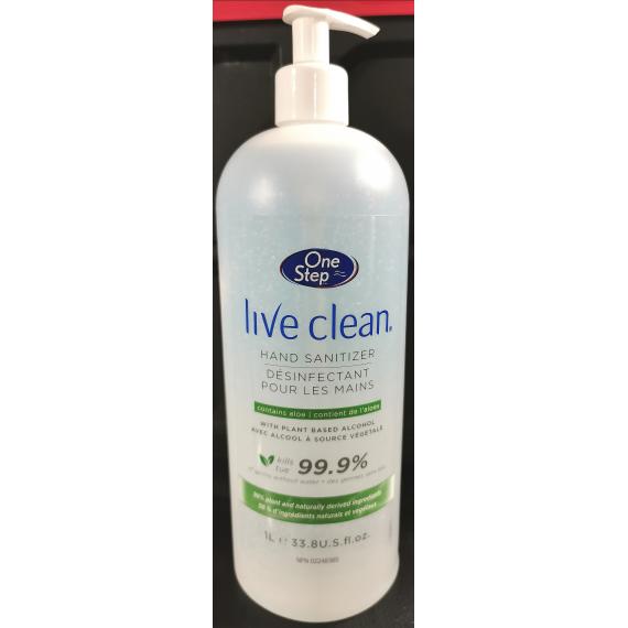 One Step Live Clean Hand Sanitizer 1L