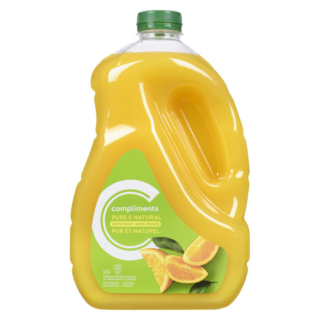 Compliments With Pulp Not From Concentrate Orange Juice 2.5 l