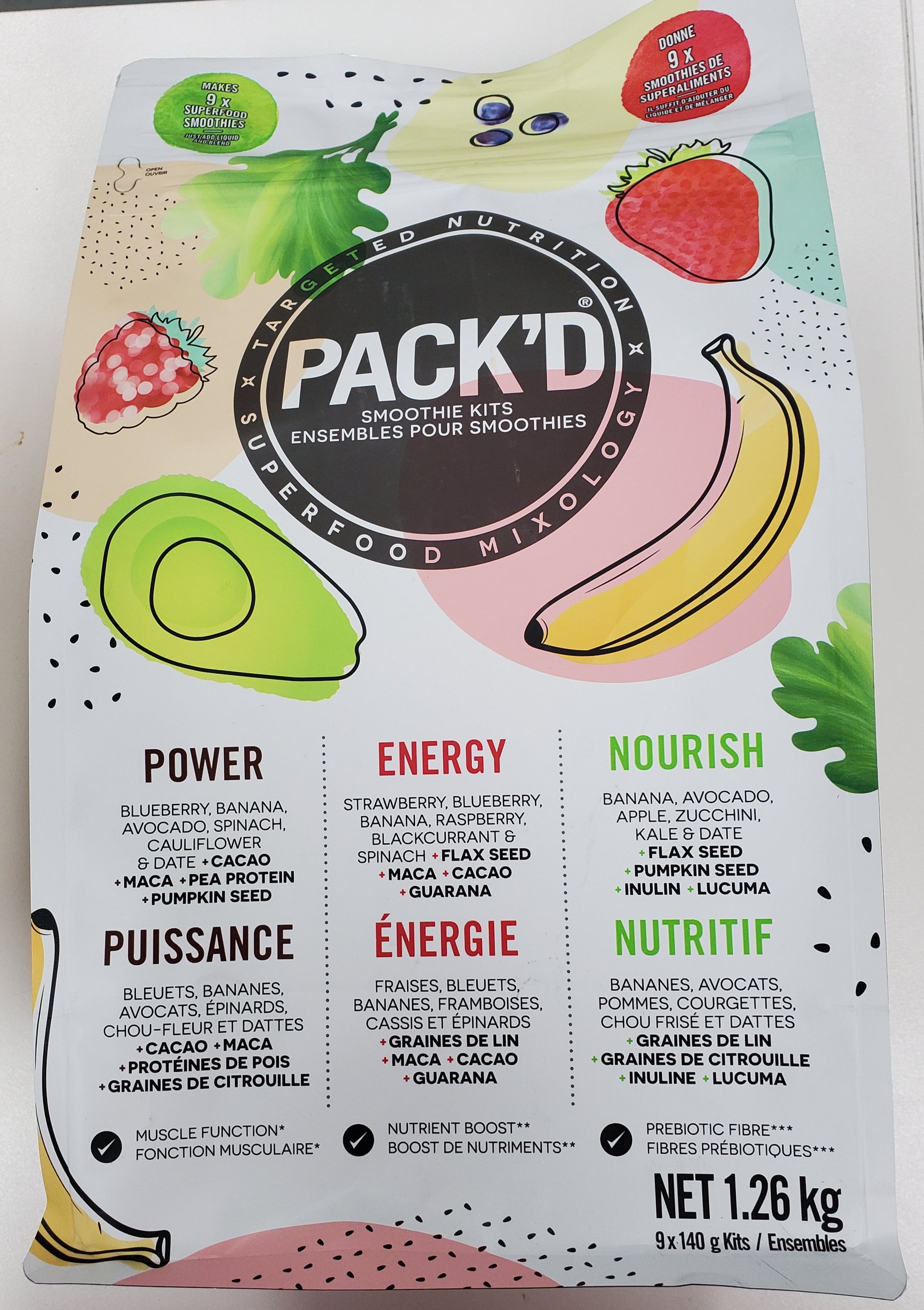 Pack'd Smoothie Kits 9 x 140g