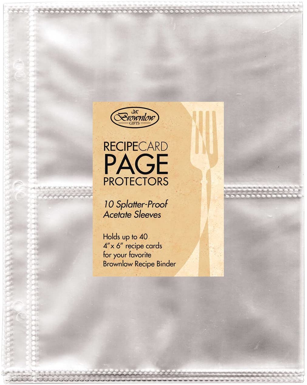 Recipe Card Page Protectors 10 Sheets