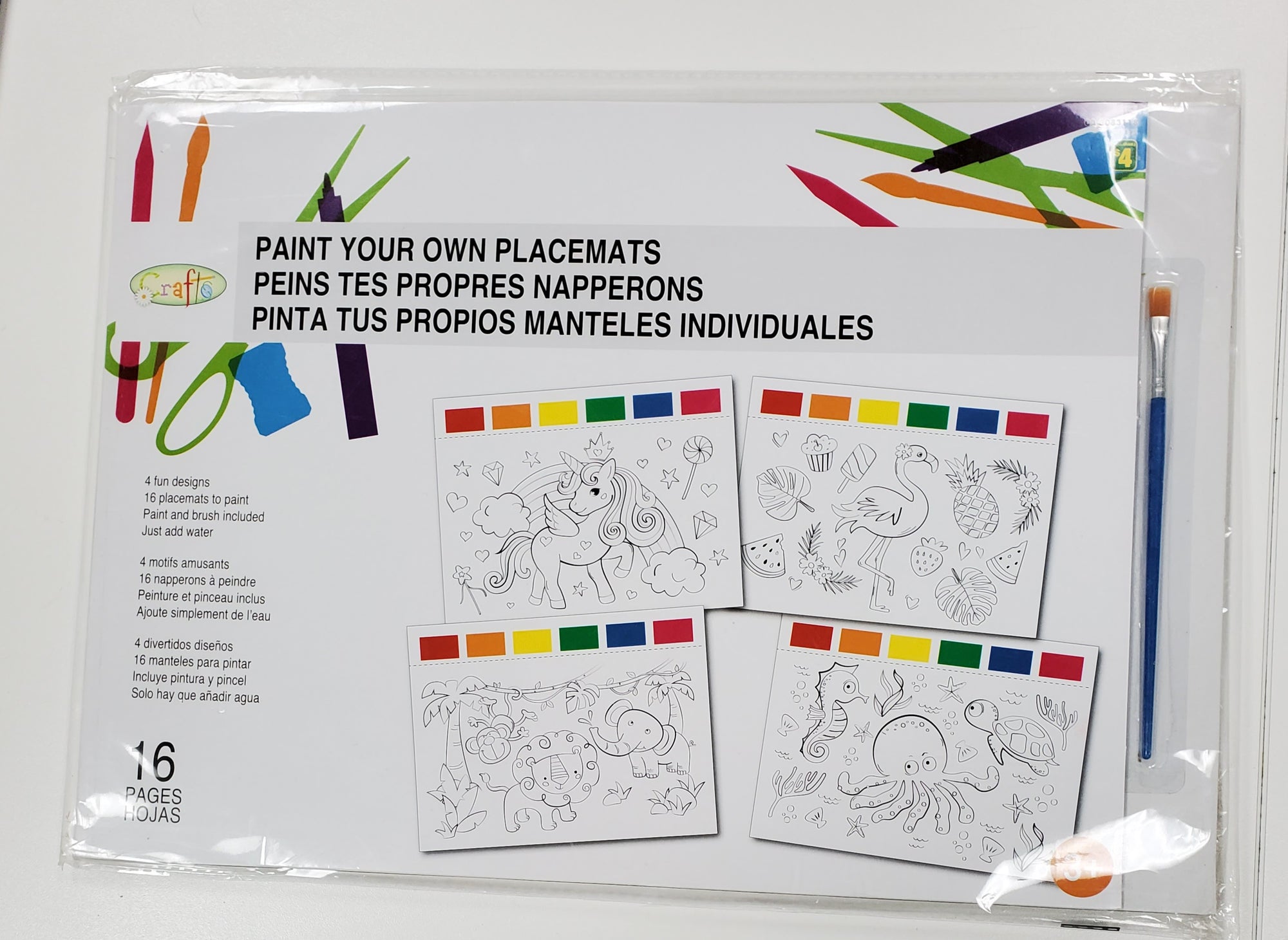 Craft Paint Your Own Placemats 16pgs